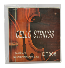 Cello String Set 4/4, 3/4, 1/2, 1/4, 1/8 Nickel Chromium Wound with Steel Core by Sotendo